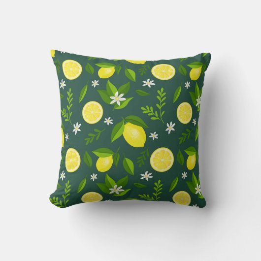 Fresh lemons with flowers and leaves kussen (Voorkant)