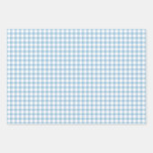 Fresh Light Blue Gingham Check Pattern Inpakpapier Vel (Voorkant 2)