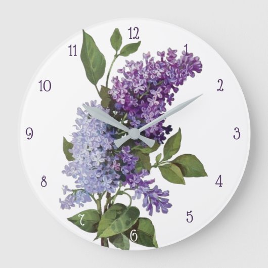 Fresh Lilacs - French Country Home Decor Grote Klok (Voorkant)