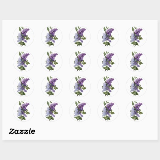 Fresh Lilacs Ronde Sticker (Vel)