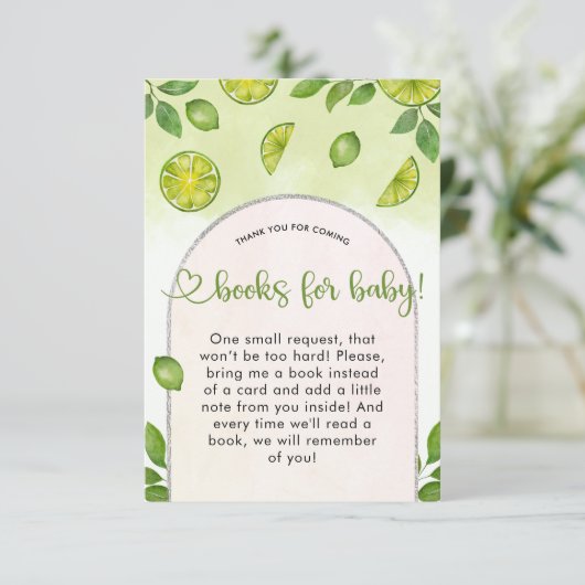 Fresh Limoen Citrus Gender Neutrale Boeken voor Ba Informatiekaartje (Staand voorkant)