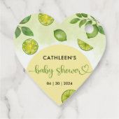 Fresh Limoen Citrus Genderneutraal Baby shower Bedankjes Labels (Achterkant)