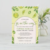 Fresh Limoen Citrus Genderneutraal Baby shower Kaart (Staand voorkant)