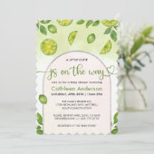 Fresh Limoen Citrus Genderneutraal Baby shower Kaart (Staand voorkant)