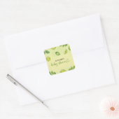 Fresh Limoen Citrus Genderneutraal Baby shower Vierkante Sticker (Envelop)