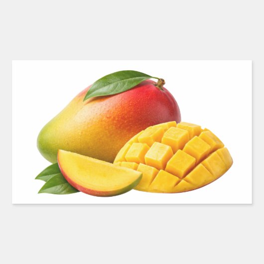 Fresh Mango Whole and Sliced Sticker (Voorkant)