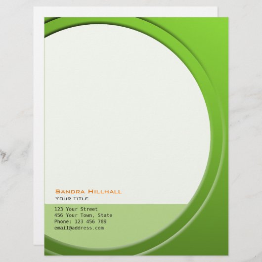 Fresh Metallic Geometric elke tekst en kleur Briefhoofd Ontwerp (Voorkant / Achterkant)