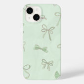 Fresh Mint Bow Pattern Case-Mate iPhone Case (Achterkant)