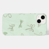 Fresh Mint Bow Pattern Case-Mate iPhone Case (Achterkant (horizontaal))