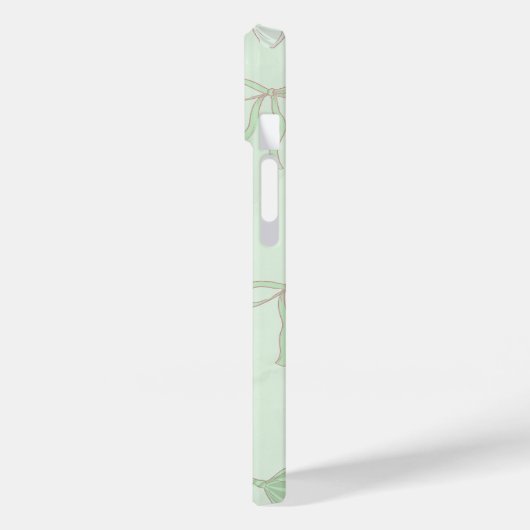 Fresh Mint Bow Pattern Case-Mate iPhone Case (Achterkant / Links)