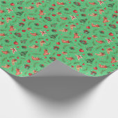 Fresh Mint Green Christmas Wrapping Paper - Festiv Cadeaupapier (Hoek)