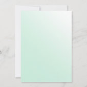 Fresh Mint Script Faith Hope & Love Wedding Kaart (Achterkant)