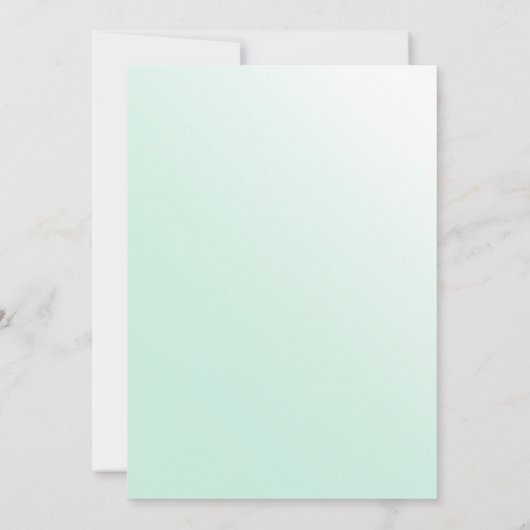 Fresh Mint Script God is Love Christelijk Wedding Kaart (Achterkant)