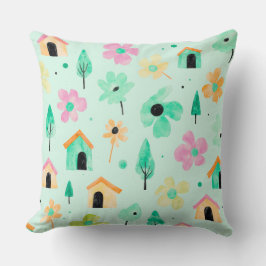 Fresh Modern Floral Pattern Pillow Kussen