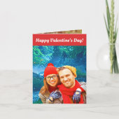 fresh modern personalized design red hearts feestdagen kaart (Voorkant)