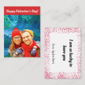 fresh modern personalized design red hearts notitiekaartje (Voorkant / Achterkant)