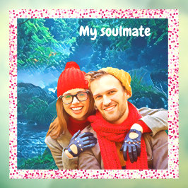 fresh modern personalized design red hearts raamsticker