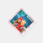 fresh modern personalized design red hearts servet (Hoek)