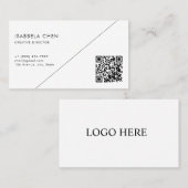 Fresh Modern Simple Business Card Style Visitekaartje (Voorkant / Achterkant)