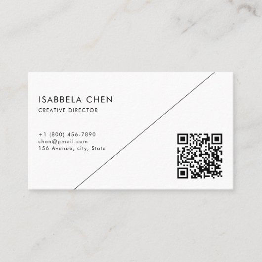 Fresh Modern Simple Business Card Style Visitekaartje (Voorkant)
