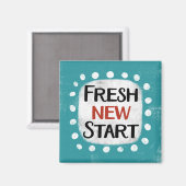 Fresh New Start koelkastmagneet Magneet (Voorkant / Achterkant)
