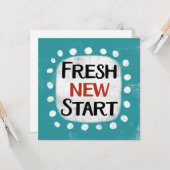 Fresh New Start Wenskaart Kaart (Voorkant / Achterkant in situ)