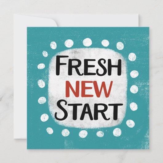 Fresh New Start Wenskaart Kaart (Voorkant)