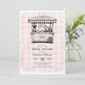 Fresh Off de markt Bakkerij Winkelwagen Vrijgezell Kaart (Staand voorkant)