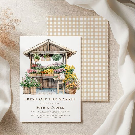 Fresh Off de markt Bloemen Vrijgezellenfeest Kaart