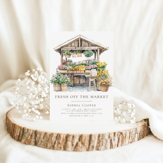 Fresh Off de markt Bloemen Vrijgezellenfeest Kaart