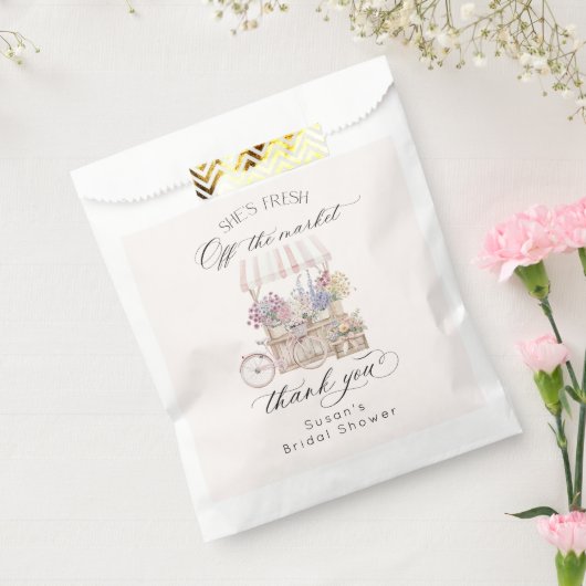 Fresh Off de markt Bloemenkar Vrijgezellenfeest Bedankzakje (Gezegeld)