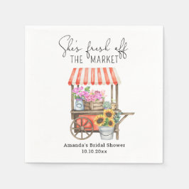 Fresh Off de markt Bloemenkar Vrijgezellenfeest Servet