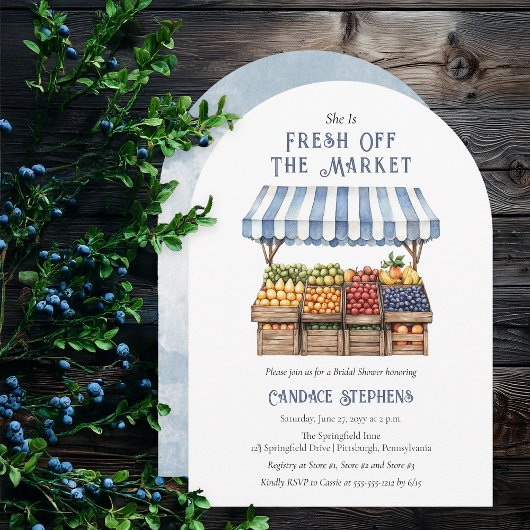 Fresh Off de markt Boerderij Stand Vrijgezellenfee Kaart