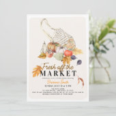 Fresh Off de Markt Franse Tas Herfst Vrijgezellenf Kaart (Staand voorkant)