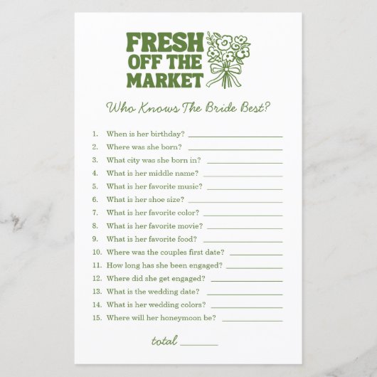 Fresh Off De Markt Groene Vrijgezellenfeest Spelle (Voorkant)