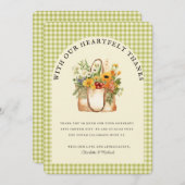 Fresh Off de markt Vrijgezellenfeest dank u kaart (Voorkant / Achterkant)