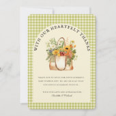 Fresh Off de markt Vrijgezellenfeest dank u kaart (Voorkant)