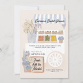 Fresh Off de Markt Winkelwagen Bruids Douche Uitno Kaart (Voorkant)