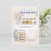 Fresh Off de Markt Winkelwagen Bruids Douche Uitno Kaart (Staand voorkant)