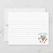 FRESH OFF MARKET CUSTOM Bridal Shower Recipe Card (Achterkant)