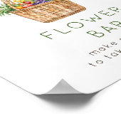 Fresh off Market Flower Bar Green Bridal Shower Poster (Hoek)