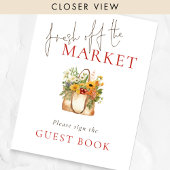 Fresh off Market Guest Book Sign Vrijgezellenfeest Poster