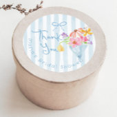 Fresh Off the Market Blauwe waterverf Bedankt Ronde Sticker