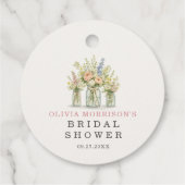 Fresh Off the Market Bloemige Pot Bruiloftsborrel  Bedankjes Labels (Achterkant)