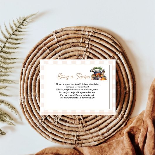 Fresh Off The Market Boek recept voor de bruid Informatiekaartje