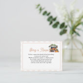 Fresh Off The Market Boek recept voor de bruid Informatiekaartje (Staand voorkant)