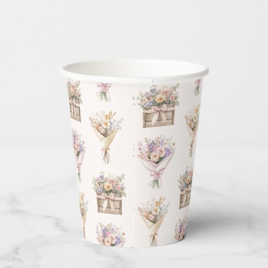 Fresh Off the Market Boeket Vrijgezellenfeest Papieren Bekers (Rechts)