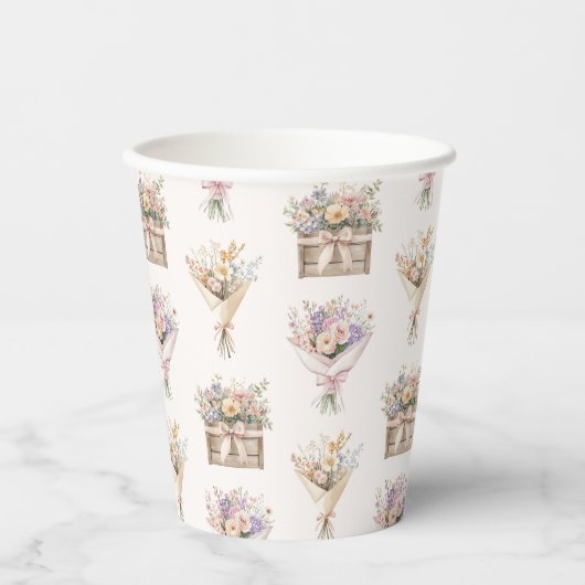 Fresh Off the Market Boeket Vrijgezellenfeest Papieren Bekers (Voorkant)