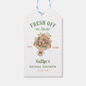 Fresh Off The Market Boerenmarkt Bruidsfeest Cadeaulabel (Voorkant)