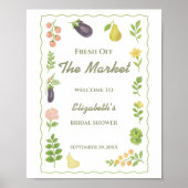 Fresh Off the Market Boerenmarkt Welkom teken Poster (Voorkant)